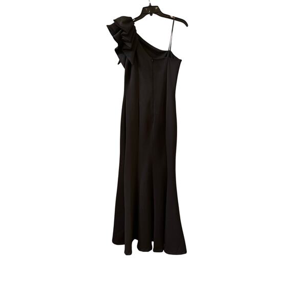 Betsy & Adam Women's One-Shoulder Black Gown - Size 8 - Picture 5 of 6